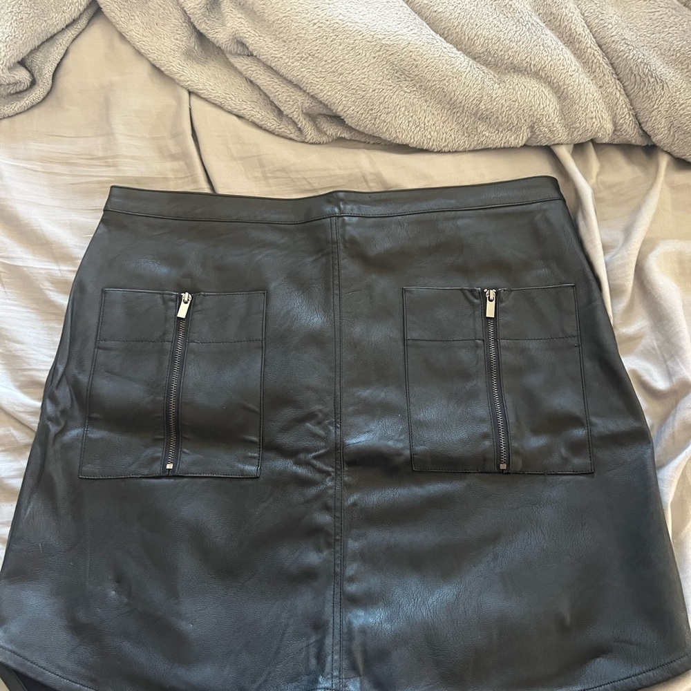 BCBG MAXAZRIA Faux Leather Mini Skirt
